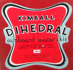 1950s Kimball Dihedral Vintage Water Skis